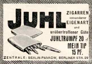 Zigarrenwerbung 1927